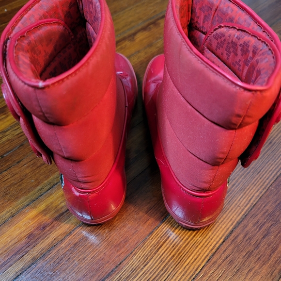LACOSTE Rain Boots Red Women's Size 8 - Picture 3 of 15